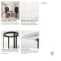 68849-AB - Tanner II 48" Round White Marble Top Black Metal Base Dining Table