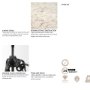 67504-AB - Emslie III 30" Round White Marble Top Black Metal Base Dining Table