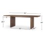 69904 - Grier 84" Medium Brown Wood w/ Cane Dining Table
