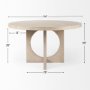 69184 - Liesl 54" Round Barely Gray Finished Wood W/ Circular Top Dining Table