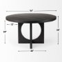 69185 - Liesl 54" Black Wood W/ Circular Top Dining Table