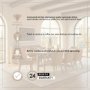 69956-AB - Viktor 94"L Light Brown Solid Wood Dining Table