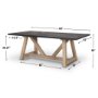 70557-AB - Rialto Rectangular Two-Tone Black and Brown Solid Wood Dining Table