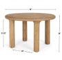 70884-AB - Soma 48" Light Brown Mango Wood Round Dining Table