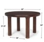 70874-AB - Soma 48" Red Brown Acacia Wood Round Dining Table