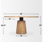 70865-AB - Swanson 60" Light Brown Wood Round Pedestal Dining Table