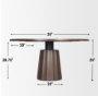 70830-AB - Swanson 60" Dark Brown Wood Round Pedestal Dining Table
