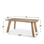 71055-AB - Welborn 72" Light Brown Wood Rectangular Dining Table