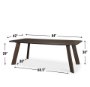 71041-AB - Welborn 84" Dark Brown Wood Rectangular Dining Table