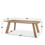 71056-AB - Welborn 84" Light Brown Wood Rectangular Dining Table