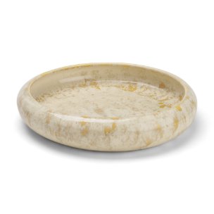 Ophelia Cream and Beige Glazed Terracotta Decorative Bowl