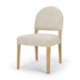 71724 - Martie Oatmeal Fabric w/ Light Brown Wood Legs Dining Chair