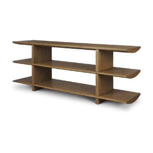 Boden 74" Wood Console Table w/ Open Shelves
