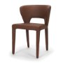 71763 - Marek Nutmeg Leather Open Wingback Dining Chair
