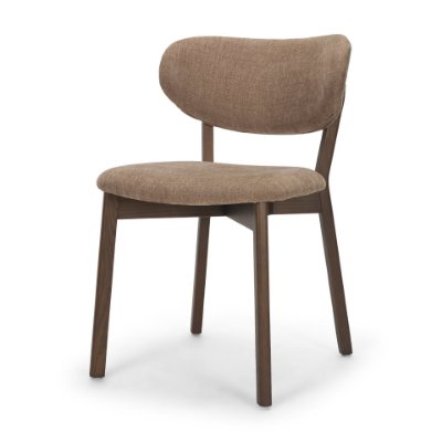 71768 - Cole Open Back Dining Chair | Stonewashed Latte Fabric | Dark Wood Frame