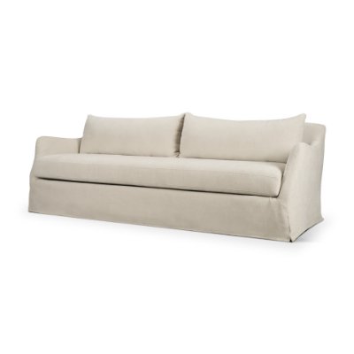 71777 - Ellington Slipcovered Slope Arm Sofa | 3 Seater | Cream Fabric