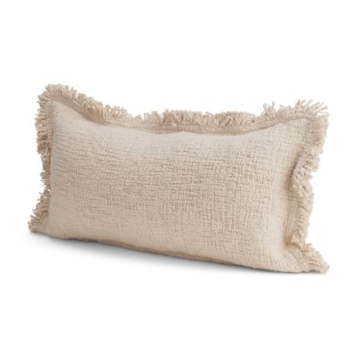 71540 - Kambal 14x26 Light Beige Cotton Decorative Pillow Cover