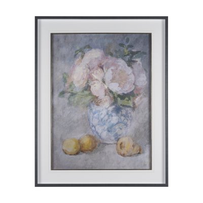 16306 - Dynasty Bloom I by Mercana Studio Hand-Embellished Textured Framed Artwork Matted under Glass