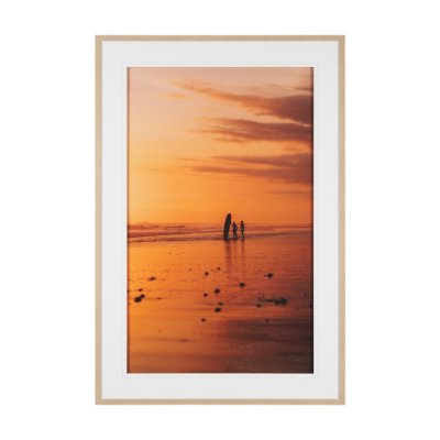 16312 - Bali Surfers by Stefan and Audrey Hand-Embellished Textured Framed Photo Print Matted under Glass