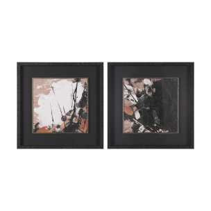 Tones of Sienna I (Set 2) by Mercana Studio Hand-Embellished Framed Artwork Matted under Glass