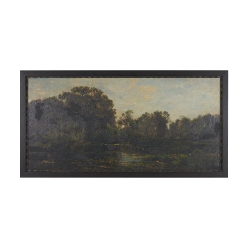 16353 - Landscape with Ducks by Charles-Francois Daubigny Textured Framed Artwork Matted