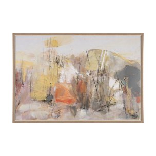 Abstract Autumn 1 by Mercana Studio Hand-Embellished Textured Framed Canvas Artwork