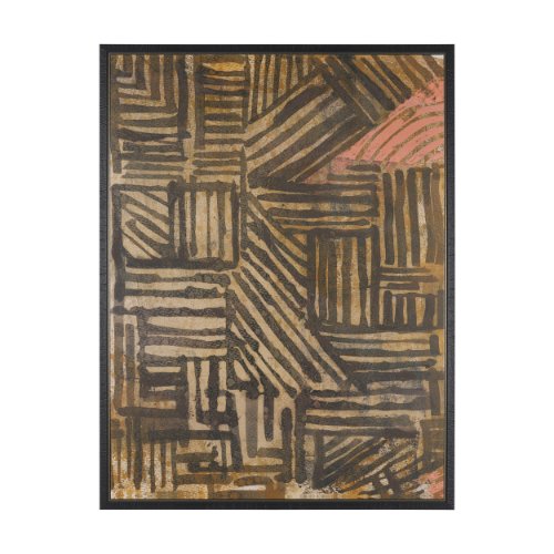 102860-FL - Bronze Geometry II by Mercana Studio Hand-Embellished Textured Framed Canvas Artwork