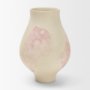 71521 - Velo Cream w/Blush Pink Hand-Painted Terracotta Decorative Vase