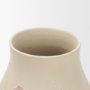71521 - Velo Cream w/Blush Pink Hand-Painted Terracotta Decorative Vase