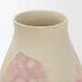 71521 - Velo Cream w/Blush Pink Hand-Painted Terracotta Decorative Vase