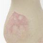 71521 - Velo Cream w/Blush Pink Hand-Painted Terracotta Decorative Vase