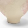 71521 - Velo Cream w/Blush Pink Hand-Painted Terracotta Decorative Vase