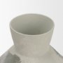 71523 - Velo 8.1H White w/Green Hand-Painted Terracotta Decorative Vase