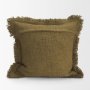 71535 - Kambal 20x20 Dark Olive Cotton Decorative Pillow Cover