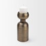71655 - Pelar Large Antiqued Brass Stacked Pillar Candle Holder