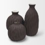 71596 - Tidal Short Ceramic Rippled Decorative Vase
