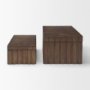 71606 - Strata Fluted Walnut Wood Decorative Box Set
