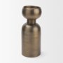 71655 - Pelar Large Antiqued Brass Stacked Pillar Candle Holder