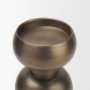 71655 - Pelar Large Antiqued Brass Stacked Pillar Candle Holder