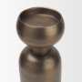 71655 - Pelar Large Antiqued Brass Stacked Pillar Candle Holder