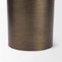 71655 - Pelar Large Antiqued Brass Stacked Pillar Candle Holder