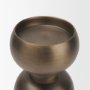 71656 - Pelar Small Antiqued Brass Stacked Pillar Candle Holder