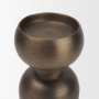 71656 - Pelar Small Antiqued Brass Stacked Pillar Candle Holder