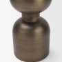 71656 - Pelar Small Antiqued Brass Stacked Pillar Candle Holder