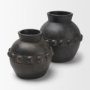 71660 - Douro Medium Earthy Brown Dotted Vase