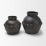 71660 - Douro Medium Earthy Brown Dotted Vase