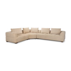 Warner Quilt 3 Piece Sofa Set w/Corner Piece w/Back Cushions