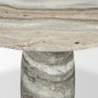 71420-AB - Allyson 42" Solid Grey Marble Round Dining Table