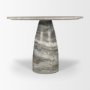 71420-AB - Allyson 42" Solid Grey Marble Round Dining Table
