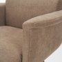 71728 - Oskar Chocolate Fabric w/ Brown Wood Base Swivel Accent Chair